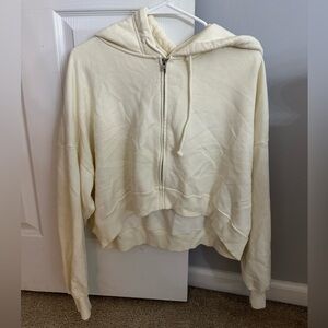 Hollister Cropped Zip Up Hoodie